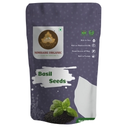 Nimbark Organic Basil Seeds | Sabja Seeds | Seeds for Eating | Basil Seeds | Sabja ke Beej 250gm