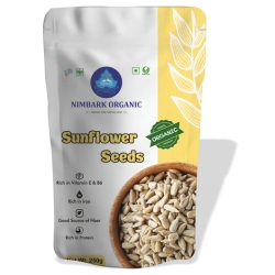 Nimbark Organic Sunflower Seeds | Sunflower Seeds | Surajmukhi Ke Beej | Seeds for Eating | Healthy Seeds 250 gm